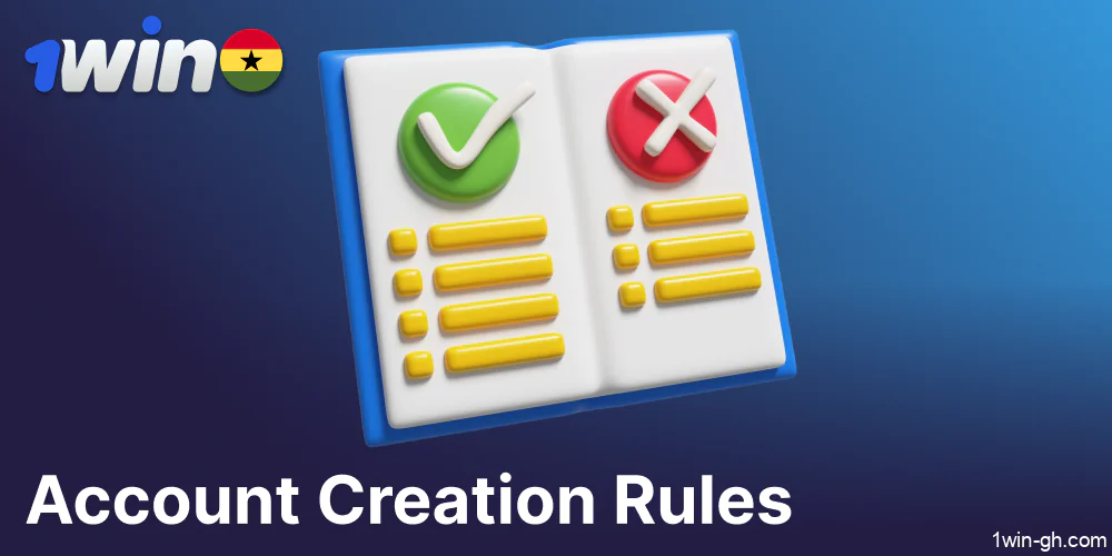Rules for creating an 1win account for players from Ghana