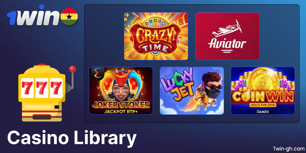 Casino games available on 1win mobile app