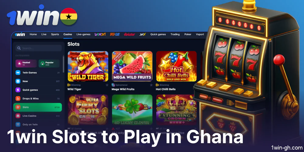 Slot games available on 1win Ghana