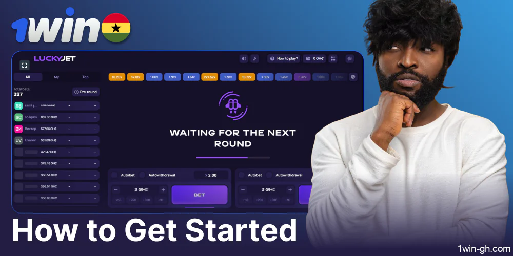 Instructions on playing Lucky Jet on 1win for players from Ghana